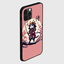 Чехол для iPhone 12 Pro Kitten samurai - bushido ai art, цвет: 3D-черный — фото 2