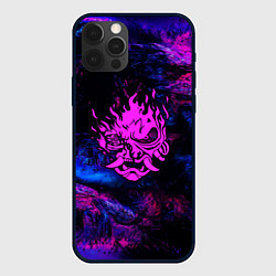 Чехол для iPhone 12 Pro Cyberpunk неоновые краски, цвет: 3D-черный