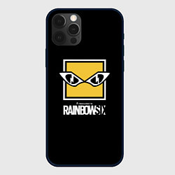 Чехол для iPhone 12 Pro Rainbow six 6 logo games, цвет: 3D-черный