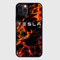 Чехол iPhone 12 Pro Tesla red lava