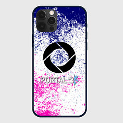 Чехол для iPhone 12 Pro Portal брызги красок текстура, цвет: 3D-черный