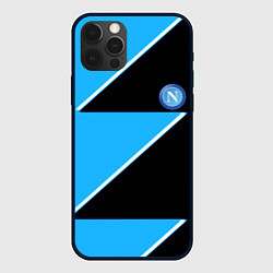 Чехол для iPhone 12 Pro Napoli fc geometry blue, цвет: 3D-черный