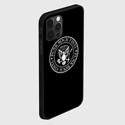 Чехол для iPhone 12 Pro Ramones logo rock, цвет: 3D-черный — фото 2