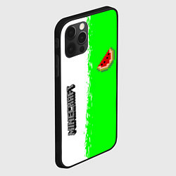 Чехол для iPhone 12 Pro Minecraft colors green game, цвет: 3D-черный — фото 2