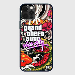 Чехол для iPhone 12 Pro GTA vice city yakudza, цвет: 3D-черный