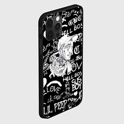 Чехол для iPhone 12 Pro Lil Peep pattern автографы лого, цвет: 3D-черный — фото 2