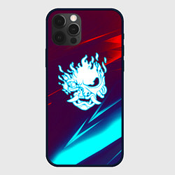 Чехол для iPhone 12 Pro Samurai geometry stripes neon, цвет: 3D-черный