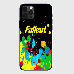 Чехол для iPhone 12 Pro Fallout цветные краски, цвет: 3D-черный