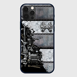 Чехол для iPhone 12 Pro Mechanic Iron, цвет: 3D-черный