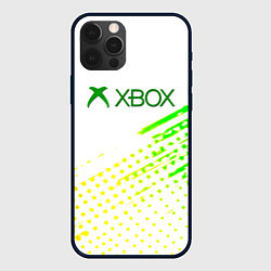 Чехол для iPhone 12 Pro Xbox краски текстура геймер, цвет: 3D-черный