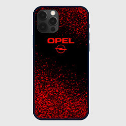 Чехол для iPhone 12 Pro Opel чёрно-красный, цвет: 3D-черный