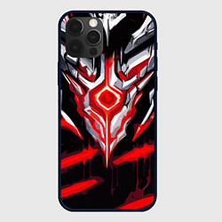 Чехол для iPhone 12 Pro Абстрактная красная руна, цвет: 3D-черный