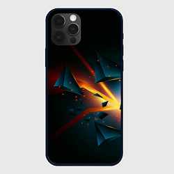 Чехол для iPhone 12 Pro Разлом плиты - абстрактная расщелина, цвет: 3D-черный