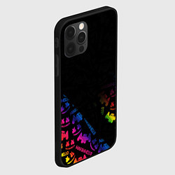 Чехол для iPhone 12 Pro Marshmello neon dj, цвет: 3D-черный — фото 2