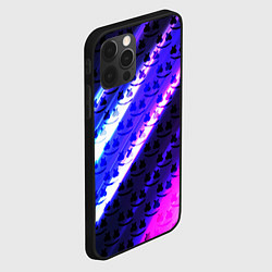 Чехол для iPhone 12 Pro Marshmello неоновый паттерн, цвет: 3D-черный — фото 2
