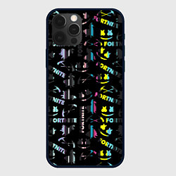 Чехол для iPhone 12 Pro Marshmello black fortnite, цвет: 3D-черный