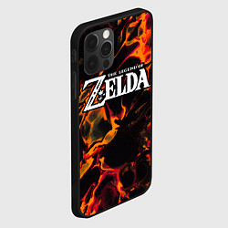 Чехол для iPhone 12 Pro Zelda red lava, цвет: 3D-черный — фото 2