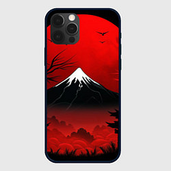 Чехол для iPhone 12 Pro Мрачная Япония, цвет: 3D-черный
