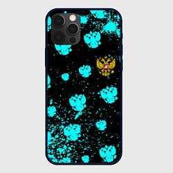 Чехол для iPhone 12 Pro Герб текстура РФ, цвет: 3D-черный