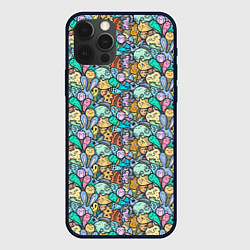 Чехол для iPhone 12 Pro Животные и узоры, цвет: 3D-черный