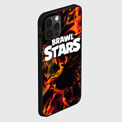 Чехол для iPhone 12 Pro Brawl Stars red lava, цвет: 3D-черный — фото 2