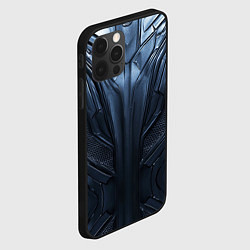 Чехол для iPhone 12 Pro Металлический карбон, цвет: 3D-черный — фото 2