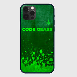 Чехол для iPhone 12 Pro Code Geass - green gradient посередине, цвет: 3D-черный