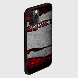 Чехол для iPhone 12 Pro Warhammer space marine 2 лого, цвет: 3D-черный — фото 2