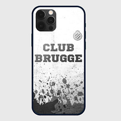 Чехол для iPhone 12 Pro Club Brugge - white gradient посередине, цвет: 3D-черный