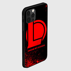 Чехол для iPhone 12 Pro League of Legends - red gradient, цвет: 3D-черный — фото 2