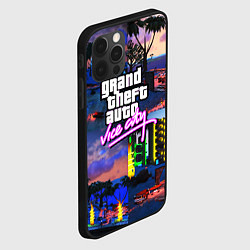 Чехол для iPhone 12 Pro GTA vice city коллаж, цвет: 3D-черный — фото 2