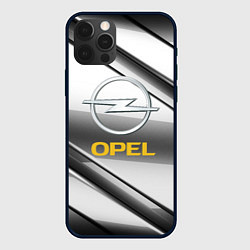 Чехол для iPhone 12 Pro Opel стальная геометрия, цвет: 3D-черный