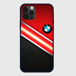 Чехол для iPhone 12 Pro BMW geometry steel, цвет: 3D-черный