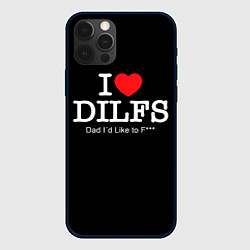 Чехол для iPhone 12 Pro Я люблю DILFs, цвет: 3D-черный