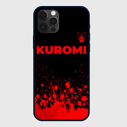 Чехол для iPhone 12 Pro Kuromi - red gradient посередине, цвет: 3D-черный