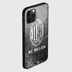 Чехол для iPhone 12 Pro AC Milan - grey gradient, цвет: 3D-черный — фото 2