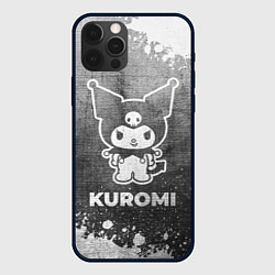 Чехол для iPhone 12 Pro Kuromi - grey gradient, цвет: 3D-черный