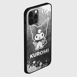 Чехол для iPhone 12 Pro Kuromi - grey gradient, цвет: 3D-черный — фото 2