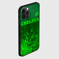 Чехол для iPhone 12 Pro Chelsea - green gradient посередине, цвет: 3D-черный — фото 2