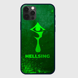 Чехол для iPhone 12 Pro Hellsing - green gradient, цвет: 3D-черный