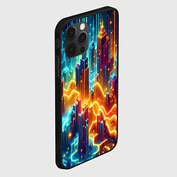 Чехол для iPhone 12 Pro Neon metropolis - vaporwave, цвет: 3D-черный — фото 2