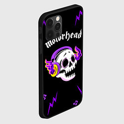 Чехол для iPhone 12 Pro Motorhead неоновый череп, цвет: 3D-черный — фото 2