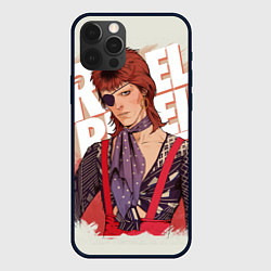 Чехол для iPhone 12 Pro David Bowie Rebel, цвет: 3D-черный