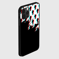 Чехол для iPhone 12 Pro Billie Eilish pattern glitch, цвет: 3D-черный — фото 2