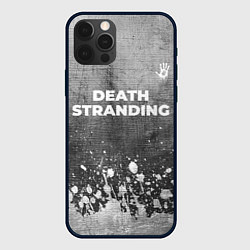 Чехол для iPhone 12 Pro Death Stranding - grey gradient посередине, цвет: 3D-черный