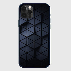 Чехол для iPhone 12 Pro Треугольники образующие соты, цвет: 3D-черный