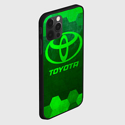 Чехол для iPhone 12 Pro Toyota - green gradient, цвет: 3D-черный — фото 2