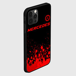 Чехол для iPhone 12 Pro Mercedes - red gradient посередине, цвет: 3D-черный — фото 2