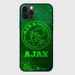 Чехол для iPhone 12 Pro Ajax - green gradient, цвет: 3D-черный
