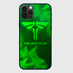 Чехол для iPhone 12 Pro The Last Of Us - green gradient, цвет: 3D-черный